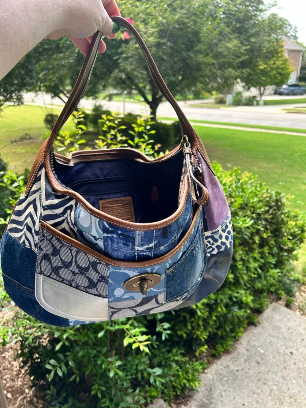 RARE Vintage Ergo XL Denim patchwork bag in EUC condition.